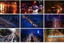 【175款】上下班高峰期车辆拥堵交通忙碌车水马龙夜景视频素材-木豆素材网