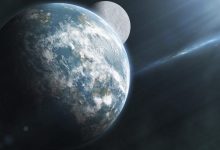 地球与月球的太空景象8K壁纸 免费下载-木豆壁纸网