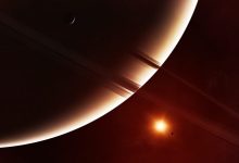 科幻风格行星与光环8K壁纸 免费下载-木豆壁纸网