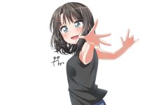 动漫少女比出摇滚手势8K壁纸 免费下载-木豆壁纸网