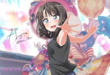 动漫少女与彩色气球的欢乐场景8K壁纸 免费下载-木豆壁纸网