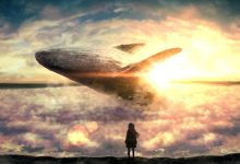 鲸鱼飞越云海，少女凝望奇景8K壁纸 免费下载-木豆壁纸网