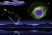 星空下的异星景观8K壁纸 免费下载-木豆壁纸网